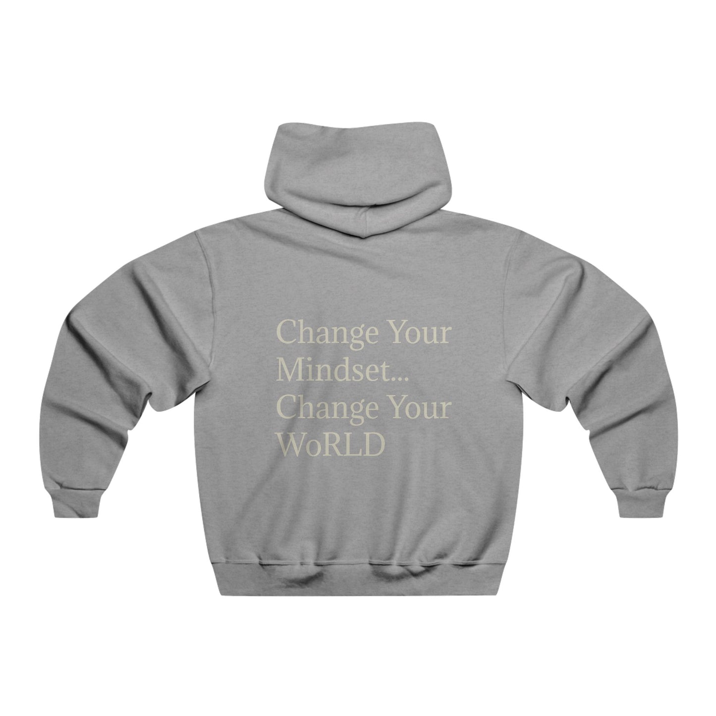 MYWoRLD Motivational Hoodie - Change Your Mindset, Inspirational Sweatshirt, Cozy Casual Wear, Perfect Gift for Him, Everyday Motivation